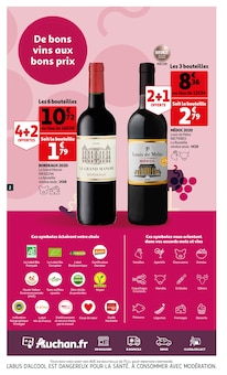 Prospectus Auchan en cours, "La foire aux vins, au plus proche des vignerons", 72 pages