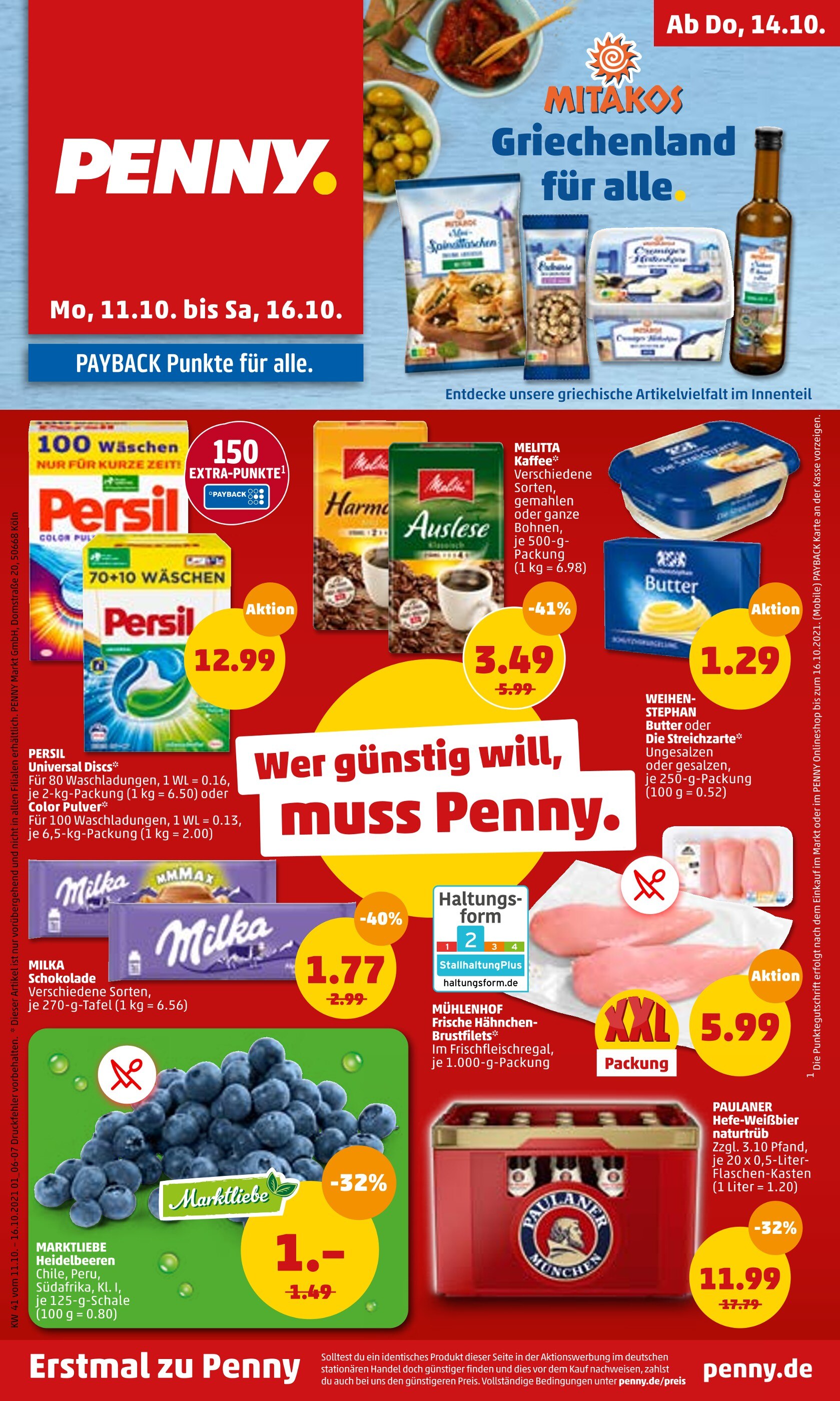 Penny-Markt Prospekt für Dossenheim mit 38 Seiten Penny-Markt Prospekt für Dossenheim: "Erstmal zu Penny", 38 Seiten, 11.10.2021 - 16.10.2021