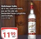 Vodka Angebote von Stolichnaya bei GLOBUS Erfurt für 11,99 €
