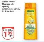 Shampoo im Angebot bei GLOBUS in Frechen Shampoo Angebote von Garnier Fructis bei GLOBUS Frechen für 1,89 €