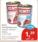 Hundenahrung im budni Prospekt Hundenahrung von Rinti im aktuellen budni Prospekt für 1,39 €