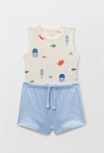 Ensemble body imprimé et short uni en coton BIO GOTS - Monoprix Margaret Ensemble body imprimé et short uni en coton BIO GOTS à 9,99 € dans le catalogue Monoprix Margaret