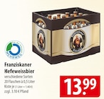 Aktuelle Franziskaner Angebote bei famila Nordost in Kiel Aktuelles Franziskaner Hefeweissbier Angebot bei famila Nordost in Kiel ab 13,99 €