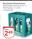 Mineralwasser Angebote von Berg Quellen bei GLOBUS Koblenz für 2,49 €
