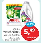 Waschmittel von Ariel für 5,49 € bei budni im Angebot Waschmittel von Ariel im aktuellen budni Prospekt