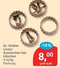 Linzer Ausstecher-Set Häschen von Dr. Oetker im aktuellen budni Prospekt