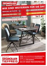 Segmüller Prospekt für Nersingen mit 1 Seiten Segmüller Prospekt für Nersingen: "Esszimmer zum verlieben", 1 Seiten, 16.03.2021 - 30.04.2021
