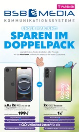 BSB mobilfunk Elektromarkt Prospekt der aktuellen Woche mit 8 Seiten, gültig von 01.05.2025 bis 31.05.2025, in Rostock und Umgebung Aktueller BSB mobilfunk Elektromarkt Prospekt in Rostock und Umgebung, "UNSER MAILIGHT: SPAREN IM DOPPELPACK" mit 8 Seiten, 01.05.2025 - 31.05.2025