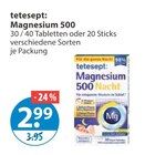 Magnesium 500 Nacht Angebote von tetesept bei V-Markt Regensburg für 2,99 €