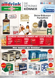alldrink Prospekt für Offenbach mit 4 Seiten alldrink Prospekt für Offenbach: "DIE GETRÄNKEKÖNNER", 4 Seiten, 22.06.2026 - 04.07.2026
