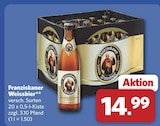 Weissbier Angebote von Franziskaner bei combi Lingen für 14,99 €