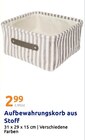 Aufbewahrungskorb aus Stoff im Angebot bei Action in Chemnitz Aufbewahrungskorb aus Stoff Angebote bei Action Chemnitz für 2,99 €