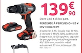 Perceuse à percussion 20 v inv-hdbl20-p1 - INVENTIV en promo chez Mr.Bricolage Perceuse à percussion 20 v inv-hdbl20-p1 - INVENTIV dans le catalogue Mr.Bricolage