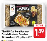 Das Pure Banane-Dattel-Zimt im Angebot bei E center in Reutlingen Das Pure Banane-Dattel-Zimt Angebote von TEAM D bei E center Reutlingen für 1,49 €