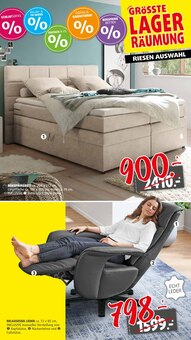 Relaxsessel im Polstermöbel Fischer Prospekt "JETZT IST SCHLUSS - LAGERRÄUMUNG HÖHEPUNKT" mit 14 Seiten (Fürth)