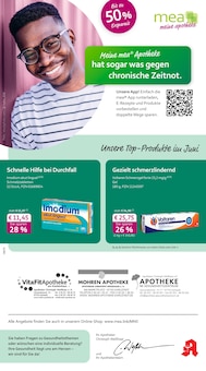 mea - meine apotheke Prospekt der Woche "Unsere Juni-Angebote" Seite 1, 01.06.2026 bis 30.06.2026 für Karlstadt Aktueller mea - meine apotheke Prospekt "Unsere Juni-Angebote" Seite 1 von 4 Seiten für Karlstadt
