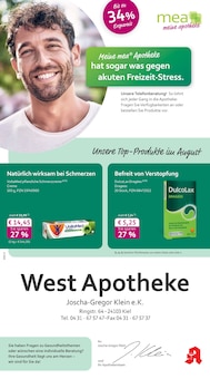 Aktueller mea - meine apotheke Prospekt "Unsere August-Angebote" für Kiel Aktueller mea - meine apotheke Prospekt für Kiel mit Seiten