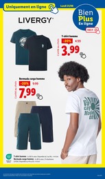 Prix et réduction Bermuda Homme dans le prospectus Lidl en cours Offre Bermuda Homme dans le catalogue Lidl du moment à la page 73