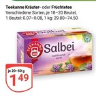 Kräutertee Angebote von Teekanne bei GLOBUS Worms für 1,49 €