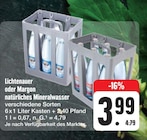 Mineralwasser von Lichtenauer oder Margon im aktuellen E center Prospekt für 3,99 €