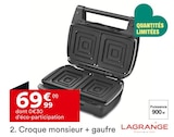Croque monsieur + gaufre - LAGRANGE - But à Bastia Croque monsieur + gaufre - LAGRANGE en promo chez But Bastia à 69,99 €