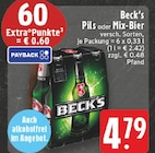 Aktuelle Bier Angebote bei EDEKA in Lippstadt Aktuelles Beck's Pils oder Mix-Bier Angebot bei EDEKA in Lippstadt ab 4,79 €