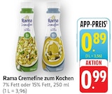 Cremfine zum Kochen 7% Fett Angebote von Rama bei EDEKA Memmingen für 0,89 €