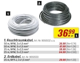 Feuchtraumkabel oder Erdkabel im Angebot bei toom Baumarkt in Hildesheim Feuchtraumkabel oder Erdkabel Angebote bei toom Baumarkt Hildesheim für 29,99 €