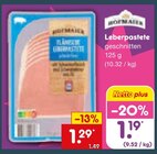 Aktuelle Feinkostlebensmittel Angebote bei Netto Marken-Discount in Wuppertal Aktuelles Leberpastete geschnitten Angebot bei Netto Marken-Discount in Wuppertal ab 1,19 €