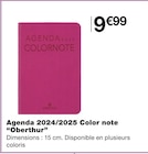 Agenda 2024/2025 Color note - Oberthur en promo chez Monoprix Nanterre à 9,99 €