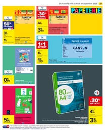 Prix et réduction Papier Calque dans le prospectus Carrefour en cours Offre Papier Calque dans le catalogue Carrefour du moment à la page 23