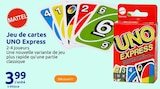 Jeu de cartes UNO Express - MATTEL dans le catalogue Action