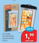 Handyhülle wasserdicht von Grundig für 1,99 € bei budni im Angebot Handyhülle wasserdicht von Grundig im aktuellen budni Prospekt