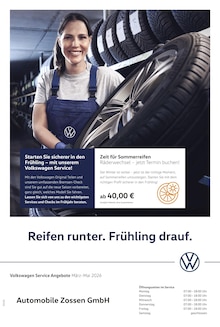 Aktueller Volkswagen Prospekt (Rangsdorf, 1 Seite zum blättern Volkswagen Prospekt Der Frühling startet mit Power mit 1 Seite