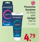 Kondome oder Gleitgel von Preventivo im aktuellen Rossmann Prospekt