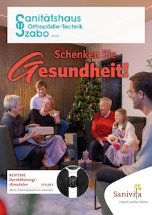 Aktueller Sanitätshaus Szabo GmbH Prospekt "Schenken Sie Gesundheit!" Seite 1 von 6 Seiten für Velbert