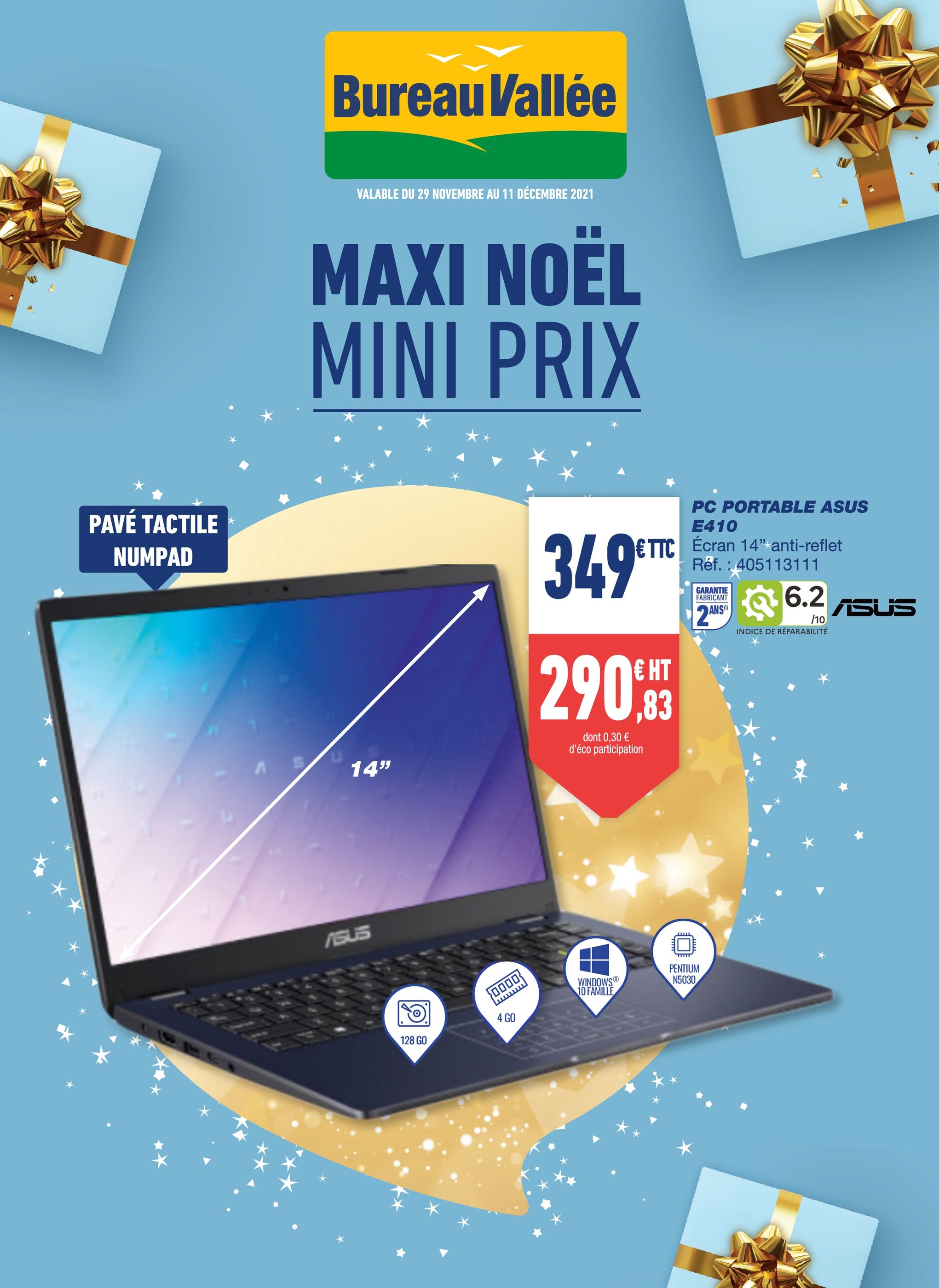 Catalogue Bureau Vallée à Mézy-sur-Seine, avec 12 pages Prospectus Bureau Vallée à Mézy-sur-Seine, "Maxi Noël, mini prix", 12 pages, 29/11/2021 - 11/12/2021