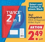 2in1 Collegeblock für 2,49 € bei Mäc-Geiz im Angebot 2in1 Collegeblock im aktuellen Mäc-Geiz Prospekt