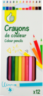 LOT DE 12 CRAYONS DE COULEUR POUCE - POUCE - Auchan Hypermarché à Dieppe LOT DE 12 CRAYONS DE COULEUR POUCE - POUCE en promo chez Auchan Hypermarché Dieppe à 0,39 €