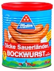 Aktuelle Fleisch Angebote bei REWE in Oberhausen Aktuelles Dicke Sauerländer Bockwurst Angebot bei REWE in Oberhausen ab 3,33 €