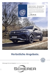 Werkstatt & Auto Prospekt von Volkswagen in Ludwigshafen Aktueller Volkswagen Werkstatt & Auto Prospekt für Ludwigshafen: Herbstliche Angebote. mit 1} Seite, 01.09.2025 - 30.11.2025