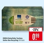 Naturliebe Taschentücher Box Recycling Angebote von EDEKA bei Marktkauf Ulm für 0,99 €