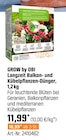 Langzeit Balkon- und Kübelpflanzen-Dünger von GROW by OBI im aktuellen OBI Prospekt