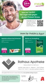 mea - meine apotheke Apotheken Prospekt der aktuellen Woche mit 4 Seiten, gültig von 01.08.2026 bis 31.08.2026, in Tuttlingen und Umgebung Aktueller mea - meine apotheke Apotheken Prospekt in Tuttlingen und Umgebung, "Unsere August-Angebote" mit 4 Seiten, 01.08.2026 - 31.08.2026
