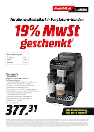Kaffee im MediaMarkt Saturn Prospekt "19% MwSt. geschenkt" auf Seite 12