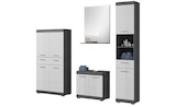 Badmöbel-Set SCHLOONSEE 4 teilig bestehend aus: Hochschrank Waschbeckenunterschrank Badspiegel Midischrank Schloonsee von  im aktuellen Höffner Prospekt für 530,00 €