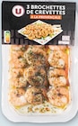 Brochettes de queues de crevettes cuites - U en promo chez U Express Versailles à 3,60 €