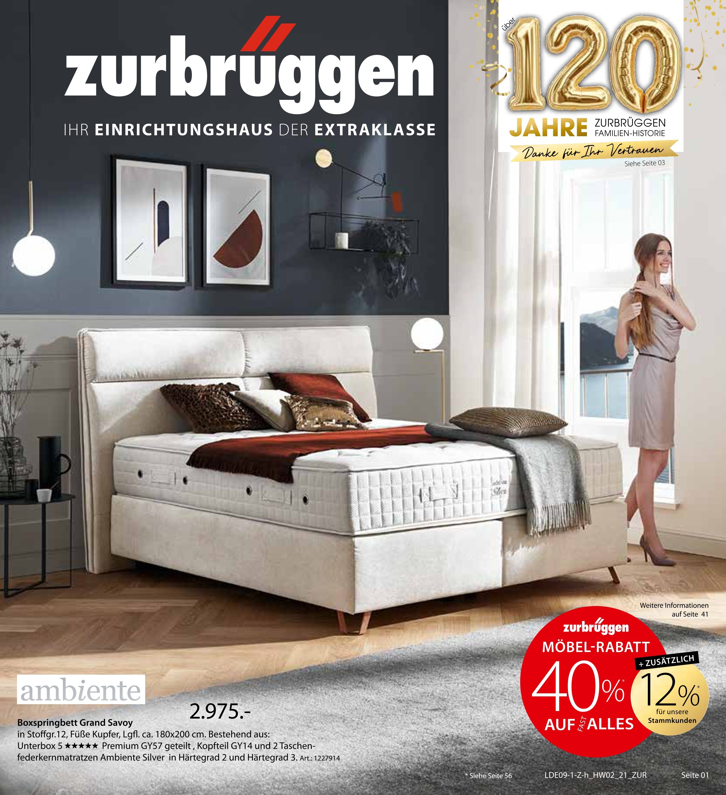 Zurbrüggen Prospekt für Oldenburg mit 56 Seiten Zurbrüggen Prospekt für Oldenburg: "Ihr Einrichtungshaus der Extraklasse", 56 Seiten, 13.09.2021 - 03.10.2021