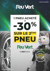 Catalogue Garages & Automobile Feu Vert en cours à Saint-Denis-sur-Loire et alentours, "1 pneu acheté = -30% sur le 2ème pneu", 1 page, 29/05/2024 - 18/06/2024