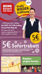 REWE Prospekt für Burg mit 32 Seiten REWE Prospekt für Burg: "Dein Markt", 32 Seiten, 14.07.2025 - 19.07.2025